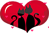 Gif animé coeur chats
